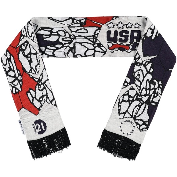 round21 Gray USWNT Our Time Double-Sided Soccer Scarf. NWT! - Picture 1 of 3